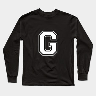 Initial Letter G - Varsity Style Design Long Sleeve T-Shirt